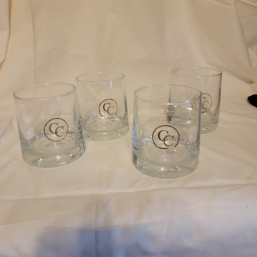 Set of 4 CC whisky glasses
